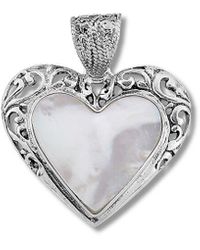 Samuel B. - Silver Pearl Heart Pendant - Lyst
