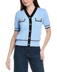 Nanette Lepore - Short Sleeve Cardigan Top - Lyst