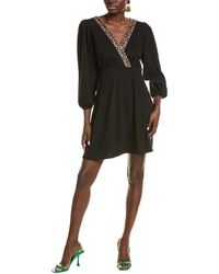 Garrie B - V-Neck Mini Dress - Lyst