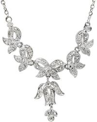 Diamond Select Cuts - Silver 0.09 Ct. Tw. Diamond Necklace - Lyst