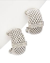 Meshmerise - 18k Over Silver 0.2 Ct. Tw. Diamond Clip Earrings - Lyst