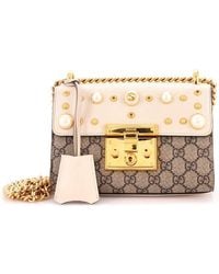Gucci - Gg Coated Canvas & Leather Pearly Padlock Shoulder Bag Small (Authentic Pre-Loved) - Lyst