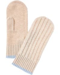 Forte - Cashmere Plaited Baby Cable Cashmere Mittens - Lyst