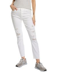 7 For All Mankind - Clean White High Waist Ankle Skinny Jean - Lyst