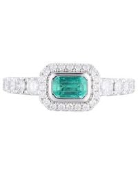 Gregg Ruth - 14K 0.72 Ct. Tw. Diamond & Emerald Ring - Lyst