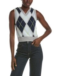 525 America - Argyle Cropped Vest - Lyst