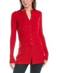 Lafayette 148 New York - Ribbed Silk-blend Cardigan - Lyst