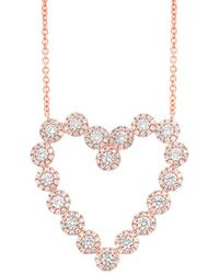 Diana M. Jewels - Fine Jewelry 14k 1.15 Ct. Tw. Diamond Heart Necklace - Lyst