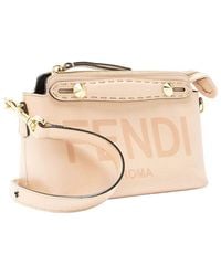 Fendi - Beige Leather By The Way Logo Mini Bag (authentic Pre-loved) - Lyst