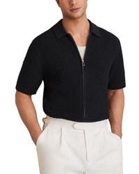 Reiss - Comet Zip Through Text Sweater - Lyst