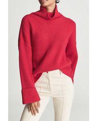 Reiss - Jillian Button Down Sleeve Sweater - Lyst