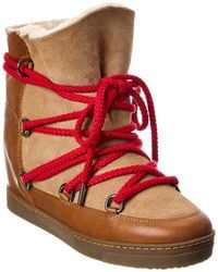 Isabel Marant - Nowles Suede & Leather Snow Boot - Lyst