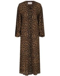Valentino - Escape Leopard Print Silk Kaftan - Lyst