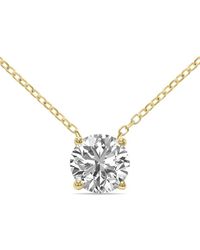 Lab Grown Diamonds - 14k 0.75 Ct. Tw. Lab Grown Diamond Solitaire Necklace - Lyst