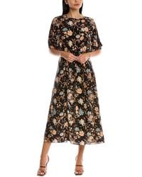 Les Rêveries - Les Reveries V-Back Silk Maxi Dress - Lyst