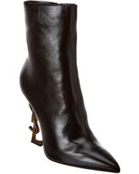 Saint Laurent Opyum 110 Leather Boot - Black