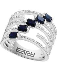 Effy Fine Jewelry - 14K 1.47 Ct. Tw. Diamond & Sapphire Ring - Lyst