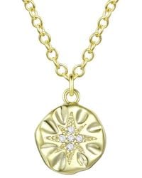 Rachel Glauber - 14k Plated Cz Pendant Necklace - Lyst