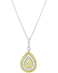 Diana M. Jewels - Fine Jewelry 14k Two-tone 1.17 Ct. Tw. Diamond Pendant Necklace - Lyst