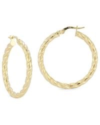 Italian Gold - 14k Large Twist Hoops - Lyst