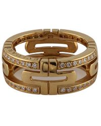 BVLGARI - Parentesi 18k Rose Gold 0.40 Ct. Tw. Diamond Ring - Lyst