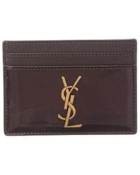 Saint Laurent - Cassandre Patent Card Case - Lyst