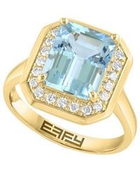 Effy Fine Jewelry - 14K 3.27 Ct. Tw. Diamond & Aquamarine Ring - Lyst