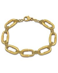 Italian Gold - 14k Oval Link Chain Bracelet - Lyst