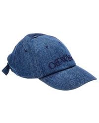 Off-White c/o Virgil Abloh - Logo Bookish Denim Baseball Cap - Lyst