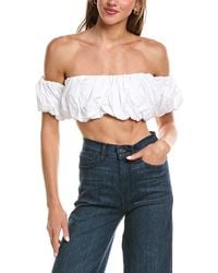 Susana Monaco - Off Shoulder Crop Puff Bandeau Top - Lyst