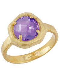 Reiss - 14K 1.75 Ct. Tw. Diamond & Amethyst Cocktail Ring - Lyst