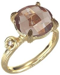 Reiss - 14K 3.55 Ct. Tw. Diamond & Smokey Topaz Cocktail Ring - Lyst