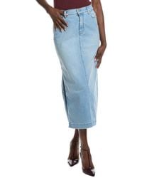 7 For All Mankind - Midi Skirt - Lyst
