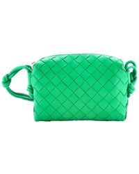 Bottega Veneta - Green Intrecciato Nappa Leather Loop Crossbody Mini (authentic Pre-loved) - Lyst