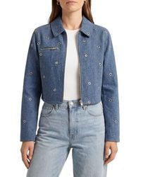 Avec Les Filles - Crop Zip Front Jacket - Lyst