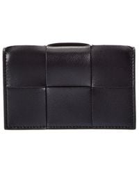 Bottega Veneta - Maxi Intrecciato Leather Business Card Case - Lyst