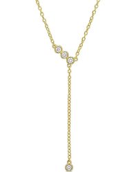 Lab Grown Diamonds - 18K Over 0.13 Ct. Tw. Lab Grown Diamond Lariat Necklace - Lyst