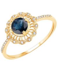Diana M. Jewels - Fine Jewelry 14k 0.72 Ct. Tw. Diamond & Sapphire Ring - Lyst
