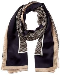 Saint Laurent - Cassandre Striped Silk Stole - Lyst