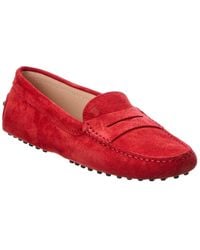 Tod's - Gommino Suede Loafer - Lyst