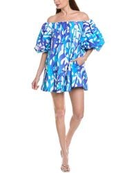 MILLY - Jamie Under The Sea Cotton Voile Mini Dress - Lyst