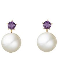 Liv Oliver - 18K Plated 1.20 Ct. Tw. Quartz Drop Earrings - Lyst