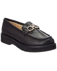 Ferragamo - Rolo Lug Leather Loafer - Lyst