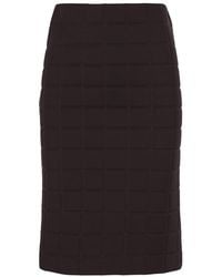 Bottega Veneta - Quilted Pencil Skirt - Lyst