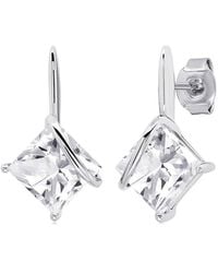 MaxColor - 3.80 Ct. Tw. Lab-Grown Sapphire Drop Earrings - Lyst