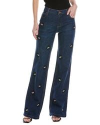 Alice + Olivia - Roxie Straight Flare Full Pant - Lyst