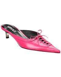 Versace - Pin-Point Leather Mule - Lyst