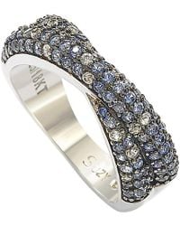 Suzy Levian - 18k & Silver 1.02 Ct. Tw. Sapphire Crossover Ring - Lyst