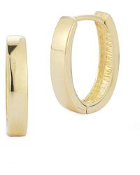 Ember Fine Jewelry - 14k Polished Square Oval Huggie Earrings - Lyst