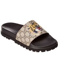 men's gg supreme tiger slide sandal
